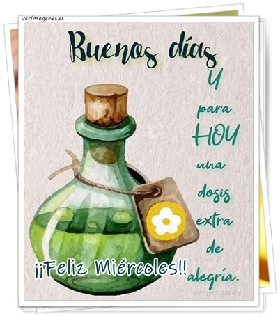 Imagen Feliz Miércoles. Dale Color a tu Día y Contagia tu Alegría