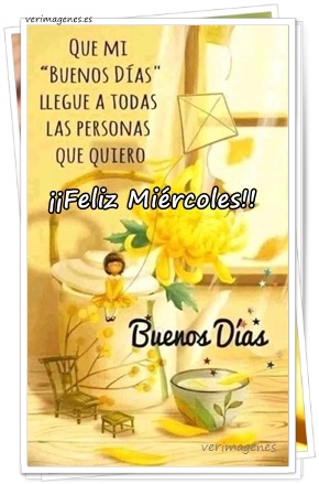 Imagen de Feliz Miércoles. Un Nuevo Día Para Una Nueva Página Y Escribir Algo Bonito